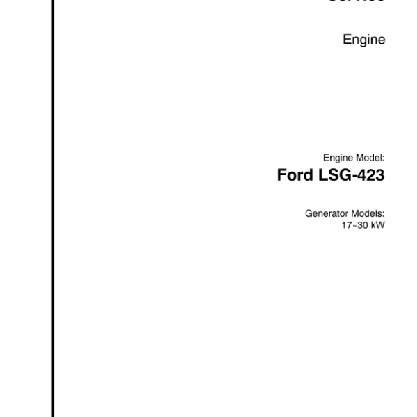 Kohler Ford LSG-423 Engine Service Manual (tp5184)