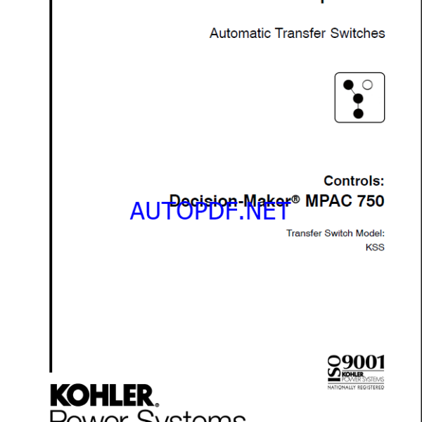 Kohler MPAC 750 Decision-Maker Automatic Transfer Switches Operation Manual (tp6865)