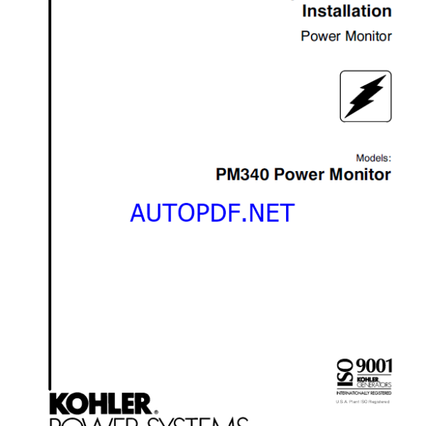 Kohler PM340 Operation and Installation Manual (tp5875)
