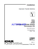 Kohler RSB, ATSR Intelligent Transfer Switch Conversion Kit Automatic Transfer Switches Installation Manual (tp6486)