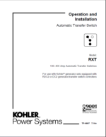 Kohler RXT Automatic Transfer Switch Operation and Installation Manual (tp6807)