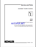 Kohler RXT Automatic Transfer Switches Service and Parts Manual (TP-6808 1218C)