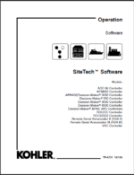 Kohler SiteTecht Software Operation Manual (tp6701)