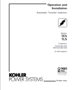 Kohler TES, TLS Automatic Transfer Switches Operation and Installation Manual (tp5659)