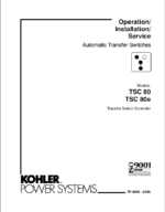 Kohler TSC 80, TSC 80e Automatic Transfer Switches Operation, Installation, Service Manual (tp6296)