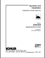 Kohler ZCM, ZCB Automatic Transfer Switches Operation and Installation Manual (tp5665)