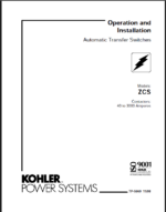 Kohler ZCS Automatic Transfer Switches Operation and Installation Manual (tp5660)