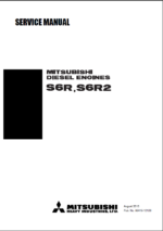 Mitsubishi S6R, S6R2 Diesel Engine Service Manual (tp6848)