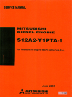Mitsubishi S12A2-Y1PTA-1 Diesel Engine Service Manual (TP6524)