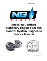 NG Engine Emission Certified Stationary Engine Fuel and Control System Diagnostic Service Manual (tp6717)