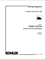 Kohler KD800-KD1000 Industrial Generator Sets Wiring Diagrams (TP7106)