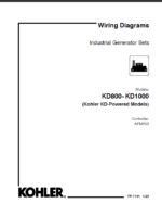 Kohler KD800-KD1000 Industrial Generator Sets Wiring Diagrams (tp7144)