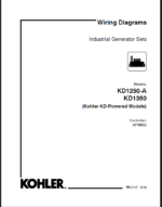 Kohler KD1250-A, KD1350 Industrial Generator Sets Wiring Diagrams (tp7117)