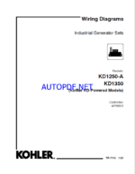 Kohler KD1250-A, KD1350 Industrial Generator Sets Wiring Diagrams (tp7145)
