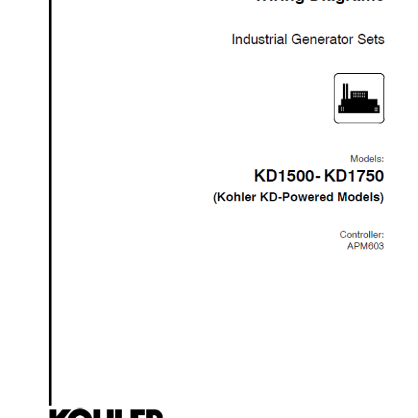 Kohler KD1500-KD1750 Industrial Generator Sets Wiring Diagrams (tp7146)