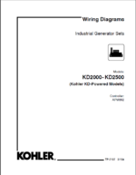 Kohler KD2000-KD2500 Industrial Generator Sets Wiring Diagrams (TP7107)