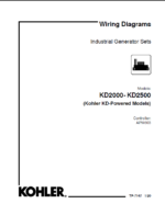 Kohler KD2000-KD2500 Industrial Generator Sets Wiring Diagrams (tp7147)