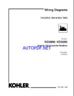 Kohler KD2800-KD3250 Industrial Generator Sets Wiring Diagrams (tp7148)