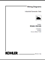 Kohler KG40-KG125 Industrial Generator Sets Wiring Diagrams (tp7112)