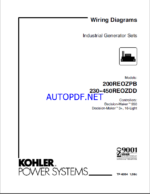 Kohler 200REOZPB, 230-450REOZDD Industrial Generator Sets Wiring Diagrams (tp6354)