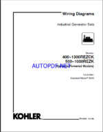Kohler 400-1300REZCK, 500-1000REZK Industrial Generator Sets Wiring Diagrams (TP6994 1018B)