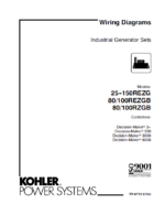 Kohler 25REZG, 150REZG, 80REZGB, 100REZGB, 80RZGB, 100RZGB Industrial Generator Sets Wiring Diagrams (tp6712)