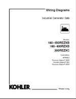 Kohler 180-450REZXB, 180-400RZXB, 300REZXC Industrial Generator Sets Wiring Diagrams (TP6832 1218G)