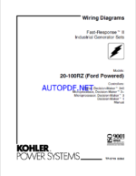 Kohler 20-100RZ Ford Fast-Response2 Industrial Generator Sets Wiring Diagrams (tp5719)