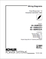 Kohler 20-200ROZJ, 20-100REOZJ, 40-180ROZJA Fast Response2 Industrial Generator Sets Wiring Diagrams (tp5718)