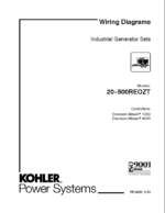 Kohler 20-500REOZT Industrial Generator Sets Wiring Diagrams (tp6898)