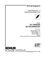 Kohler 20ROZP, 180ROZP, 80REOZP, 100REOZP, 200REOZP Fast Response2 Industrial Generator Sets Wiring Diagrams (tp5717)