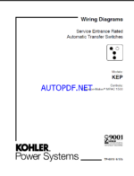 Kohler KEP Service Entrance Rated Automatic Transfer Switches Wiring Diagrams (tp6919)