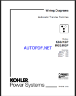 Kohler KSS, KSP KGS, KGP Automatic Transfer Switches Wiring Diagrams (tp6918)