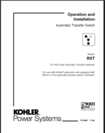 Kohler RXT Automatic Transfer Switch Operation and Installation Manual (tp6807)