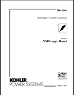Kohler S340 Logic Board Automatic Transfer Switches Service Manual (tp5612)