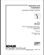 Kohler SE-ILC Automatic Transfer Switches Operation and Installation Manual (tp6378)