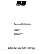 MTU 16V 400G Diesel Engine, MR2010800E Maintenance Manual Technical Publication (tp6239)