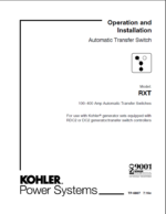 Kohler RXT Automatic Transfer Switch Operation and Installation Manual (tp6807)