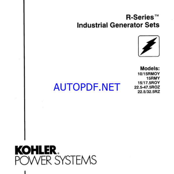 Kohler 6EOD, 4.5EFOD, 8-32EOZD, 6.5-28EFOZD Marine Service Manual (tp6255)