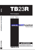Takeuchi OPERATORS MANUAL TB23R AD5F012 SN 123000513-(FRENCH)