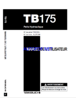 Takeuchi OPERATORS MANUAL TB175 AL3F006 SN 17512105- (FRENCH)
