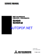 Mitsubishi S16R-Y1PTA-2 Diesel Engine Service Manual