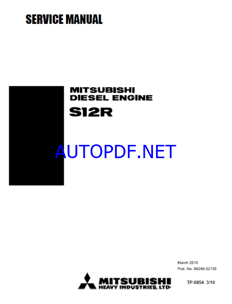 Mitsubishi S12R Diesel Engine Service Manual (tp6854)