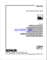 Kohler 10REOD,REOZD,10REODB,REOZDB,15REOD,REOZD,15REODB,REOZDB,20REOD,REOZD,REOZDT,20REODB,REOZDB Industrial Generator Sets Service Manual (tp6394)