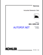 Kohler 800-3250 kW Industrial Generator Sets Service Manual (TP7079)