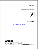 Kohler 1020-300 kW Industrial Generator Sets Service Manual (tp5353)