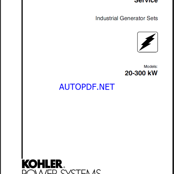 Kohler 1020-300 kW Industrial Generator Sets Service Manual (tp5353)