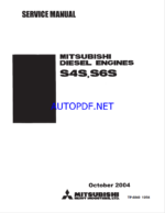 Mitsubishi S4S, S6S Diesel Engine Service Manual (tp6840)