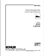 Kohler 4EOZ, 3.5EFOZ Marine Service Manual (tp6137)