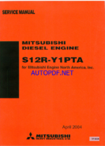 Mitsubishi S12R-Y1PTA Diesel Engine Service Manual (TP6526)